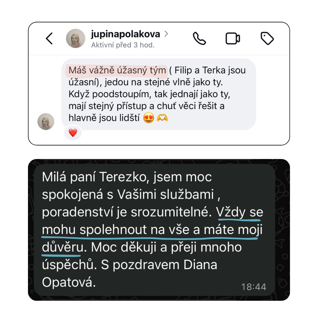 Zpráva od klientky Diany