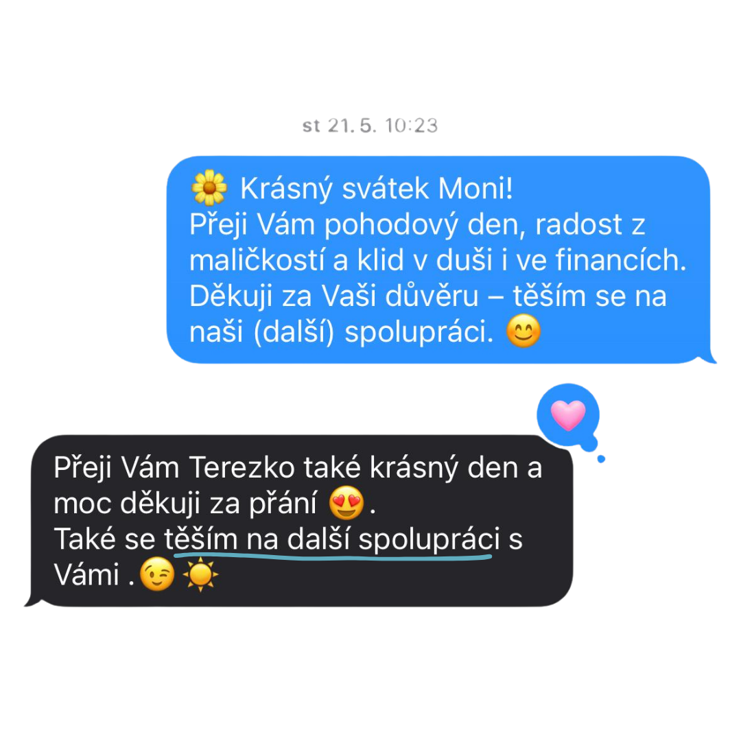 Zpráva od klientky Moni